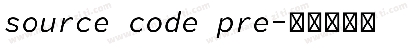source code pre字体转换